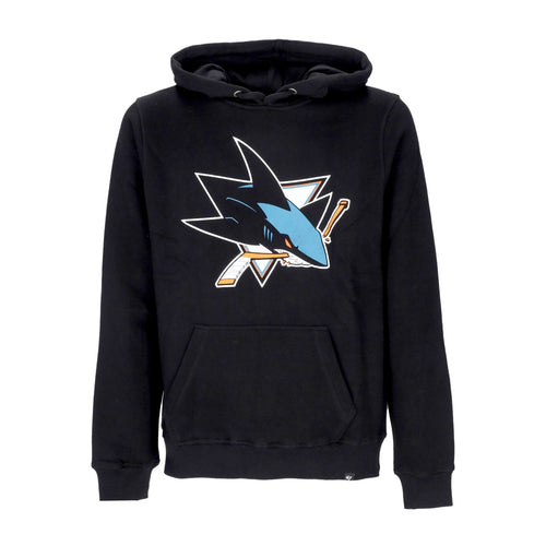 47 BRAND Felpa Cappuccio Uomo Nhl Imprint Burnside Hood Sajsha Jet Black da uomo