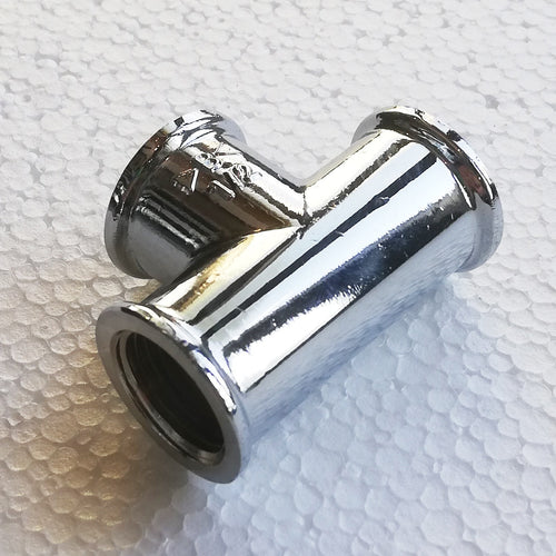 Tee t attacco FFF da 1/2 in ottone cromato