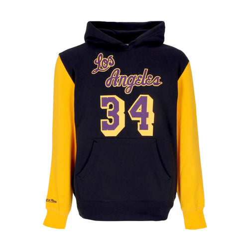 MITCHELL & NESS Felpa Cappuccio Uomo Nba Fashion Fleece Hoodie 2004 No 34 Shaquille O'neal Hardwood Classics Loslak Original Team Colors da uomo