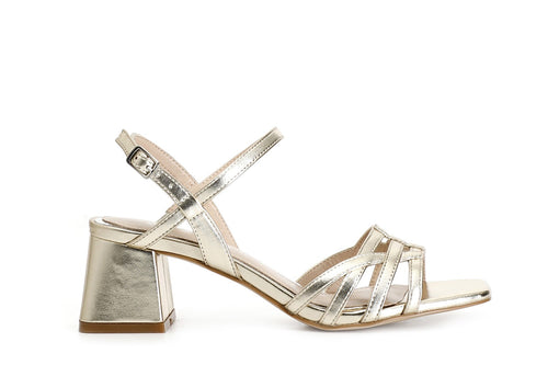 SANDALO EFFETTO LAMINATO A GABBIA