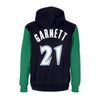 MITCHELL & NESS Felpa Cappuccio Uomo Nba Fashion Fleece Hoodie 1997 No 21 Kevin Garnett Hardwood Classics Mintim Original Team Colors da uomo