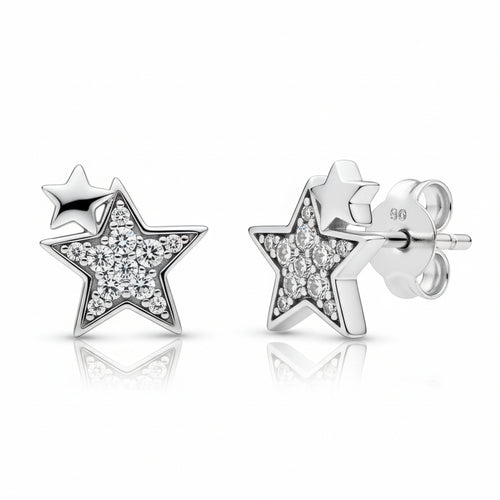 PANDORA JEWELS Mod. SPARKLING ASYMMETRIC STARS