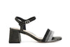 SANDALO GILDA EFFETTO LAMINATO CON MIGNON STRASS DAVANTI
