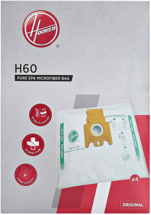 HOOVER H 60 4 SACCHETTI ASPIRAPOLVERE SENSORY FREEMOT PUREPOWER ORIGINALI
