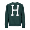 HUF Felpa Girocollo Uomo Essentials Classic H Crew Forest Green da uomo