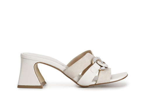 CIABATTA IN CAMOSCIO E NAPPA CON ACCESSORIO CATENA