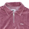 OBEY Felpa Leggera Collo Alto Donna Enzo Quarter Zip Polo Specialty Fleece Lilac Chalk da donna