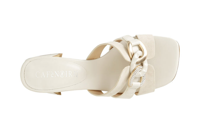 CIABATTA IN CAMOSCIO E NAPPA CON ACCESSORIO CATENA