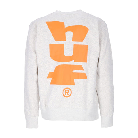 HUF Felpa Girocollo Uomo Megablast Crewneck Athletic Heather da uomo
