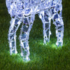 Renna natalizia luminosa a luce fissa con cristalli a led decorazione per interno ed esterno
