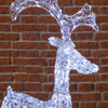 Renna natalizia luminosa a luce fissa con cristalli a led decorazione per interno ed esterno