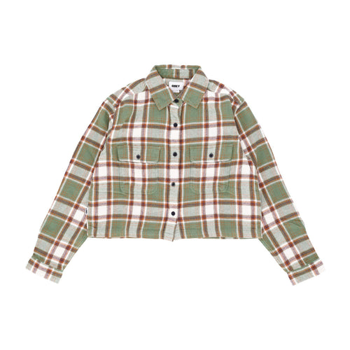 OBEY Camicia Manica Lunga Donna Pia Flannel Shirt L/s Loden Frost Multi da donna