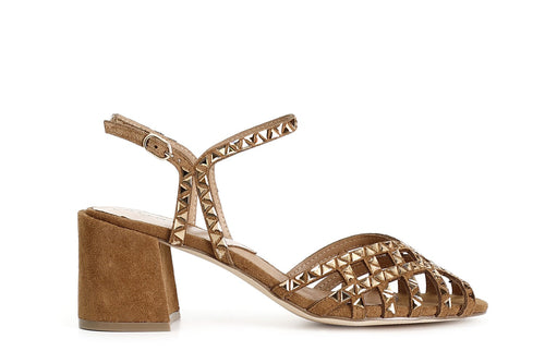 SANDALO GABBIA CON STRASS TRIANGOLO