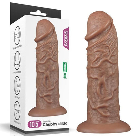Dildo XXL Realistico in Silicone Marrone 26,6 cm