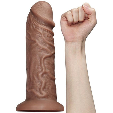 Dildo XXL Realistico in Silicone Marrone 26,6 cm
