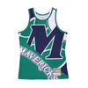 MITCHELL & NESS Canotta Tipo Basket Uomo Nba Big Face Fashion Tank 5.0 Hardwood Classics Dalmav Blue da uomo