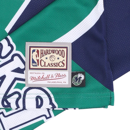 MITCHELL &amp; NESS Canotta Tipo Basket Uomo Nba Big Face Fashion Tank 5.0 Hardwood Classics Dalmav Blue da uomo