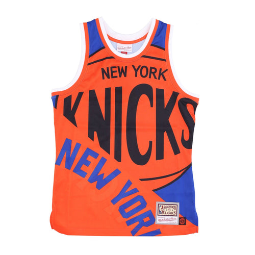 MITCHELL & NESS Canotta Tipo Basket Uomo Nba Big Face Fashion Tank 5.0 Hardwood Classics Neykni Blue da uomo