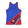 MITCHELL & NESS Canotta Tipo Basket Uomo Nba Big Face Fashion Tank 5.0 Hardwood Classics Phi76e Blue da uomo