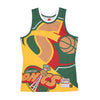 MITCHELL & NESS Canotta Tipo Basket Uomo Nba Big Face Fashion Tank 5.0 Hardwood Classics Seasup Green da uomo