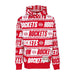MITCHELL & NESS Felpa Cappuccio Uomo Nba Teamwrap Hoodie Hardwood Classics Houroc Red da uomo