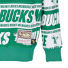 MITCHELL & NESS Felpa Cappuccio Uomo Nba Teamwrap Hoodie Hardwood Classics Milbuc Green da uomo