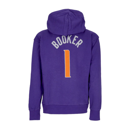 NIKE NBA Felpa Cappuccio Uomo Nba Essential Fleece Hoodie No 1 Devin Booker Phosun New Orchid da uomo