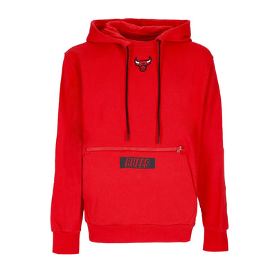 NIKE NBA Felpa Cappuccio Uomo Nba Courtside Fleece Hoodie Chibul University Red da uomo