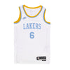 NIKE NBA Canotta Basket Uomo Nba 22 Dri-fit Swingman Jersey Hardwood Classics No 6 Lebron James Loslak White da uomo