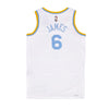 NIKE NBA Canotta Basket Uomo Nba 22 Dri-fit Swingman Jersey Hardwood Classics No 6 Lebron James Loslak White da uomo