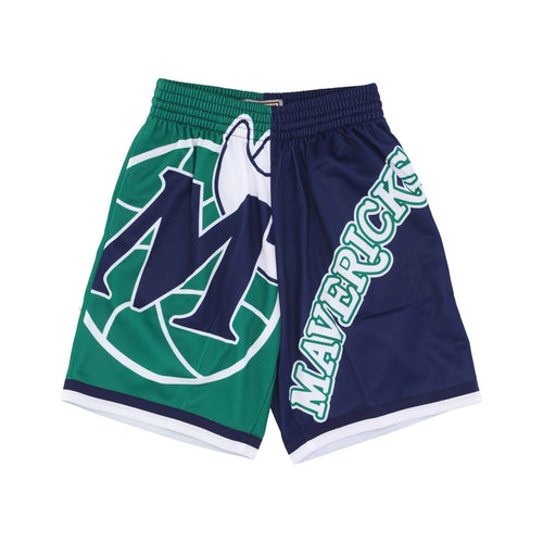 MITCHELL & NESS Pantaloncino Tipo Basket Uomo Nba Big Face Fashion Shorts 5.0 Hardwood Classics Dalmav Green da uomo
