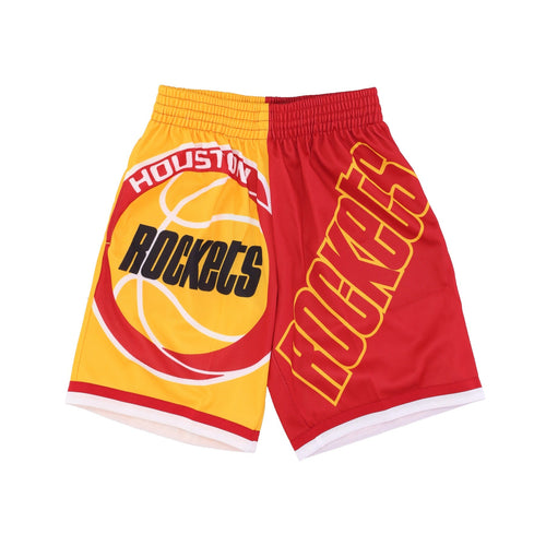 MITCHELL & NESS Pantaloncino Tipo Basket Uomo Nba Big Face Fashion Shorts 5.0 Hardwood Classics Houroc Yellow da uomo