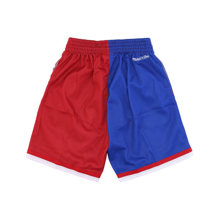 MITCHELL &amp; NESS Pantaloncino Tipo Basket Uomo Nba Big Face Fashion Shorts 5.0 Hardwood Classics Phi76e Blue da uomo