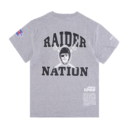 MITCHELL &amp; NESS Maglietta Uomo Nfl Team Origins Top Oakrai Grey Heather da uomo