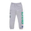 MITCHELL & NESS Pantalone Tuta Felpato Uomo Nfl Team Origins Fleece Pant Phieag Grey Heather da uomo