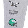 MITCHELL & NESS Pantalone Tuta Felpato Uomo Nfl Team Origins Fleece Pant Phieag Grey Heather da uomo