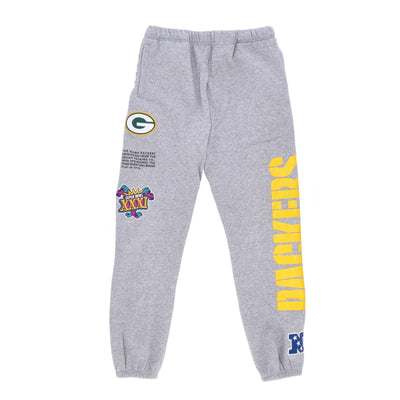 MITCHELL & NESS Pantalone Tuta Felpato Uomo Nfl Team Origins Fleece Pant Grepac Grey Heather da uomo