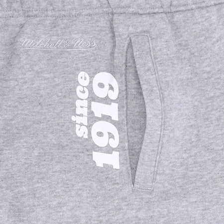 MITCHELL &amp; NESS Pantalone Tuta Felpato Uomo Nfl Team Origins Fleece Pant Grepac Grey Heather da uomo