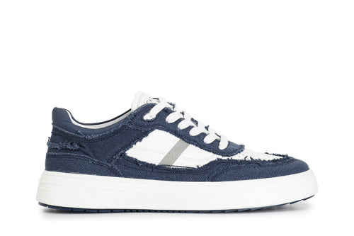 SNEAKERS UOMO IN TESSUTO CON SUOLA A CASSETTA