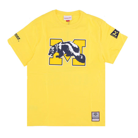 MITCHELL &amp; NESS Maglietta Uomo Ncaa Team Origins Top Micwol Yellow da uomo