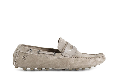 MOCASSINO IN PELLE SCAMOSCIATA CON PASSANTE SUOLA DRIVER