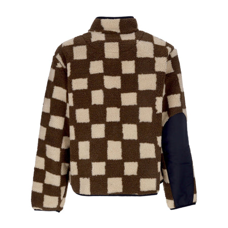 MARKET Orsetto Uomo Chess Club Jacquard Sherpa Jacket Brown da uomo