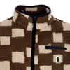 MARKET Orsetto Uomo Chess Club Jacquard Sherpa Jacket Brown da uomo