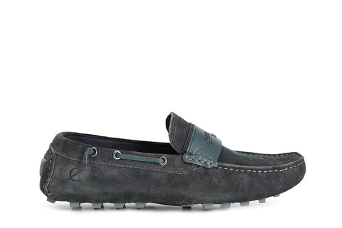 MOCASSINO IN PELLE SCAMOSCIATA CON PASSANTE SUOLA DRIVER