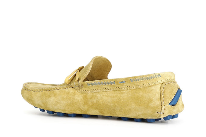 MOCASSINO IN PELLE SCAMOSCIATA CON FIOCCO SUOLA DRIVER