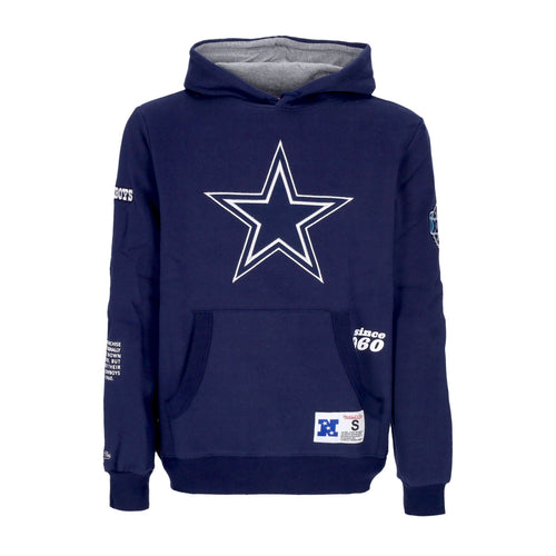 MITCHELL & NESS Felpa Cappuccio Uomo Nfl Team Origins Fleece Hoodie Dalcow Navy da uomo
