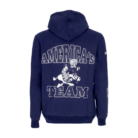 MITCHELL &amp; NESS Felpa Cappuccio Uomo Nfl Team Origins Fleece Hoodie Dalcow Navy da uomo