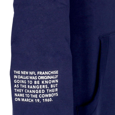 MITCHELL &amp; NESS Felpa Cappuccio Uomo Nfl Team Origins Fleece Hoodie Dalcow Navy da uomo