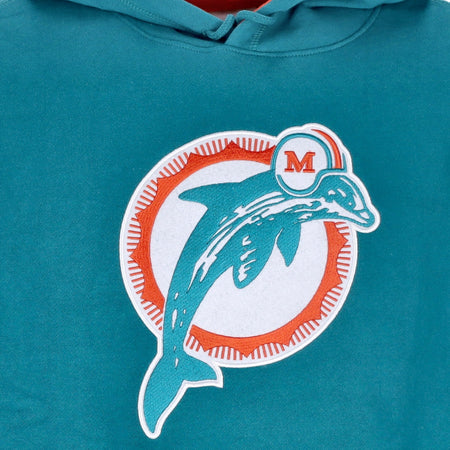 MITCHELL &amp; NESS Felpa Cappuccio Uomo Nfl Team Origins Fleece Hoodie Miadol Blue da uomo