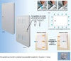 Sportello portello porta per gas in ABS bianco L 335 x H 435 x P 22mm per ispezione
